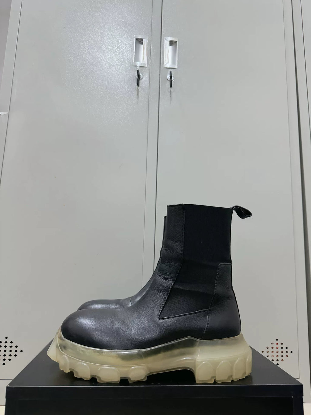 Rick Owens Bozo Tractor Leather Chelsea Boots