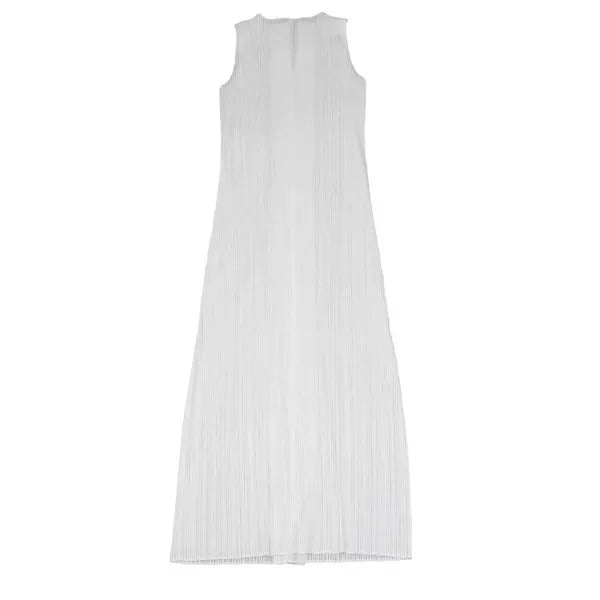 Issey Miyake Vintage White Pleated Dress