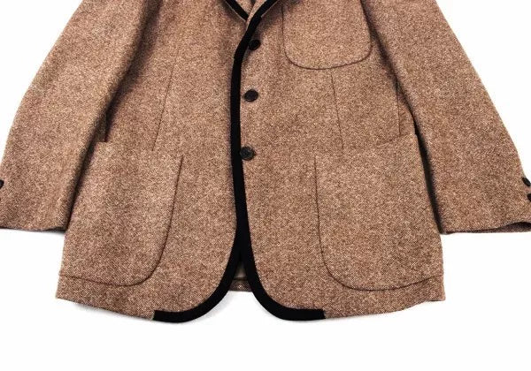 Yohji Yamamoto 1990s Wool Velvet Patchwork Suit Jacket