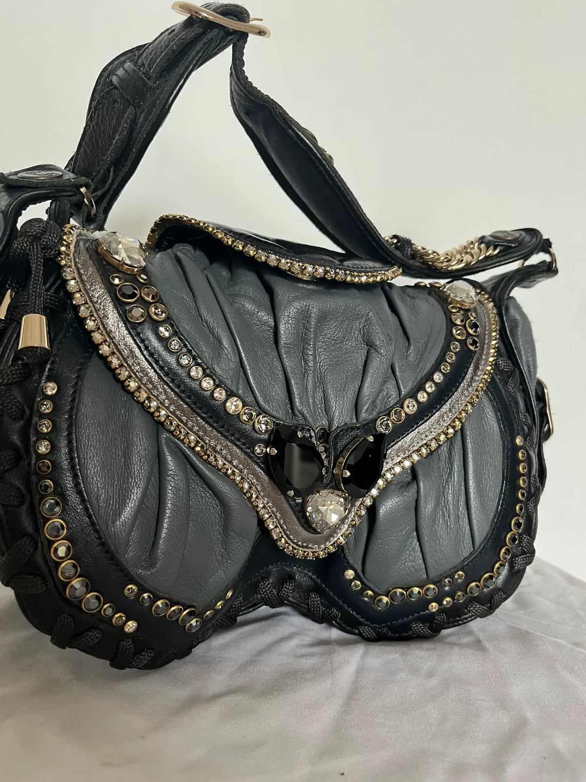 Bracher Emden Gemstone Underarm Beige Shoulder Tote