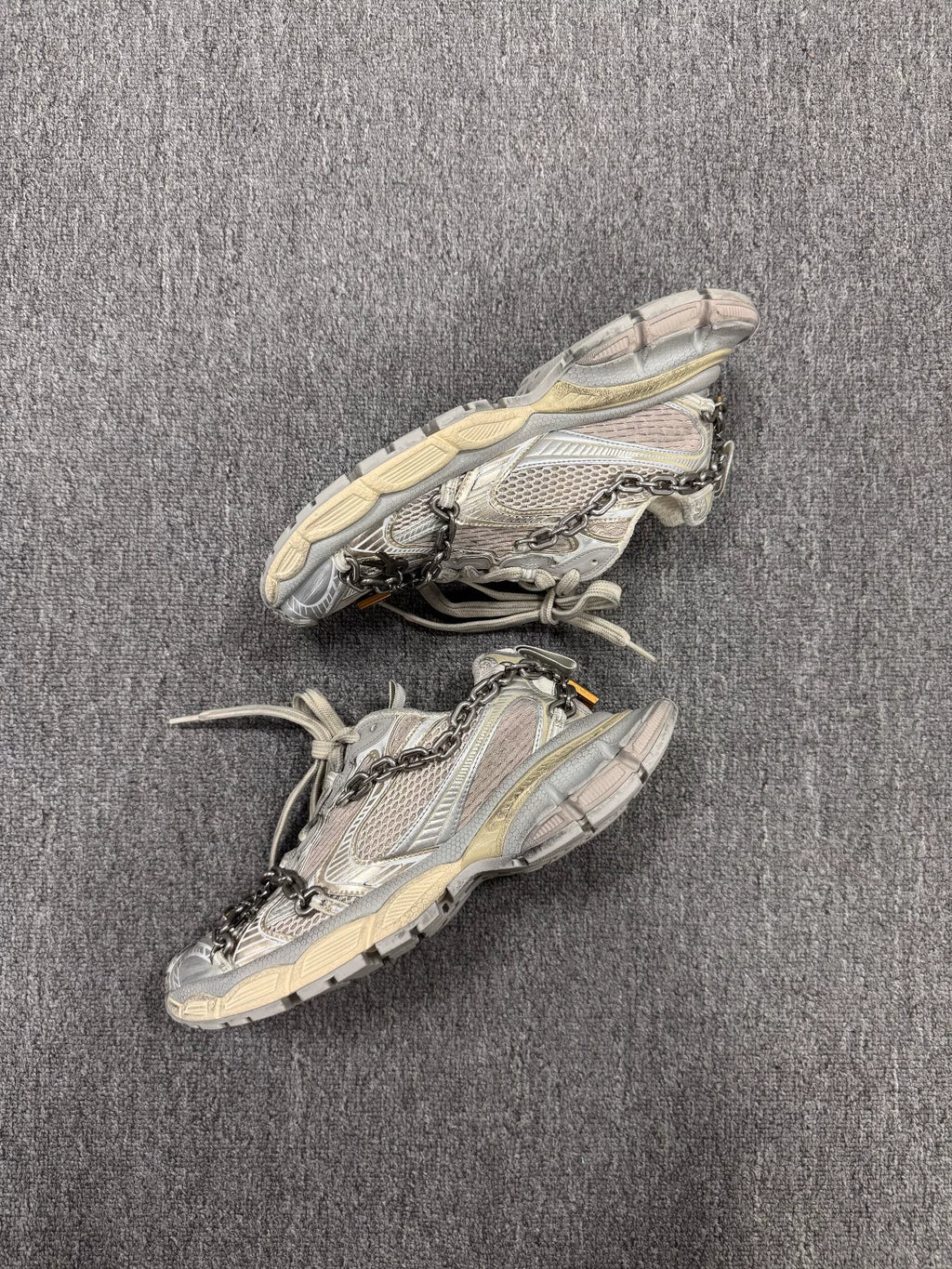 Balenciaga 3XL Light Beige Chain Sneakers
