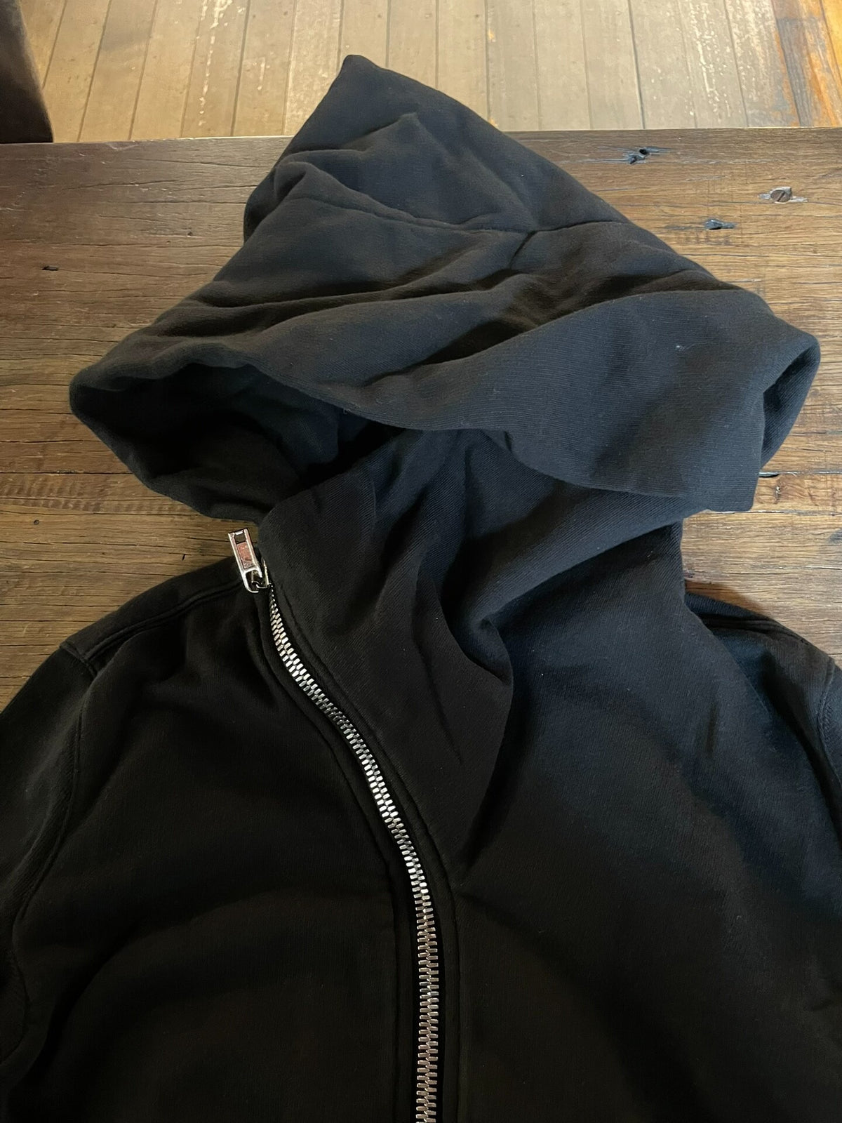 Rick Owens SS17 Black Mountain Wizard Hat Hooded Cotton Sweater