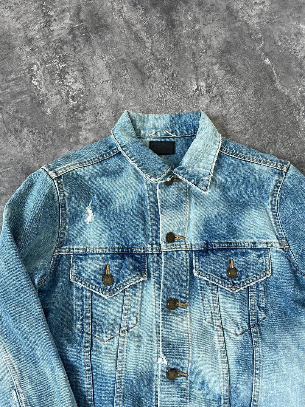 Saint Laurent SS17 Distressed Sweet Dreams  Denim Jacket
