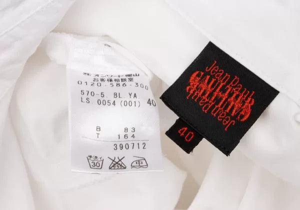 Jean Paul Gaultier Vintage White Pleated Shirt