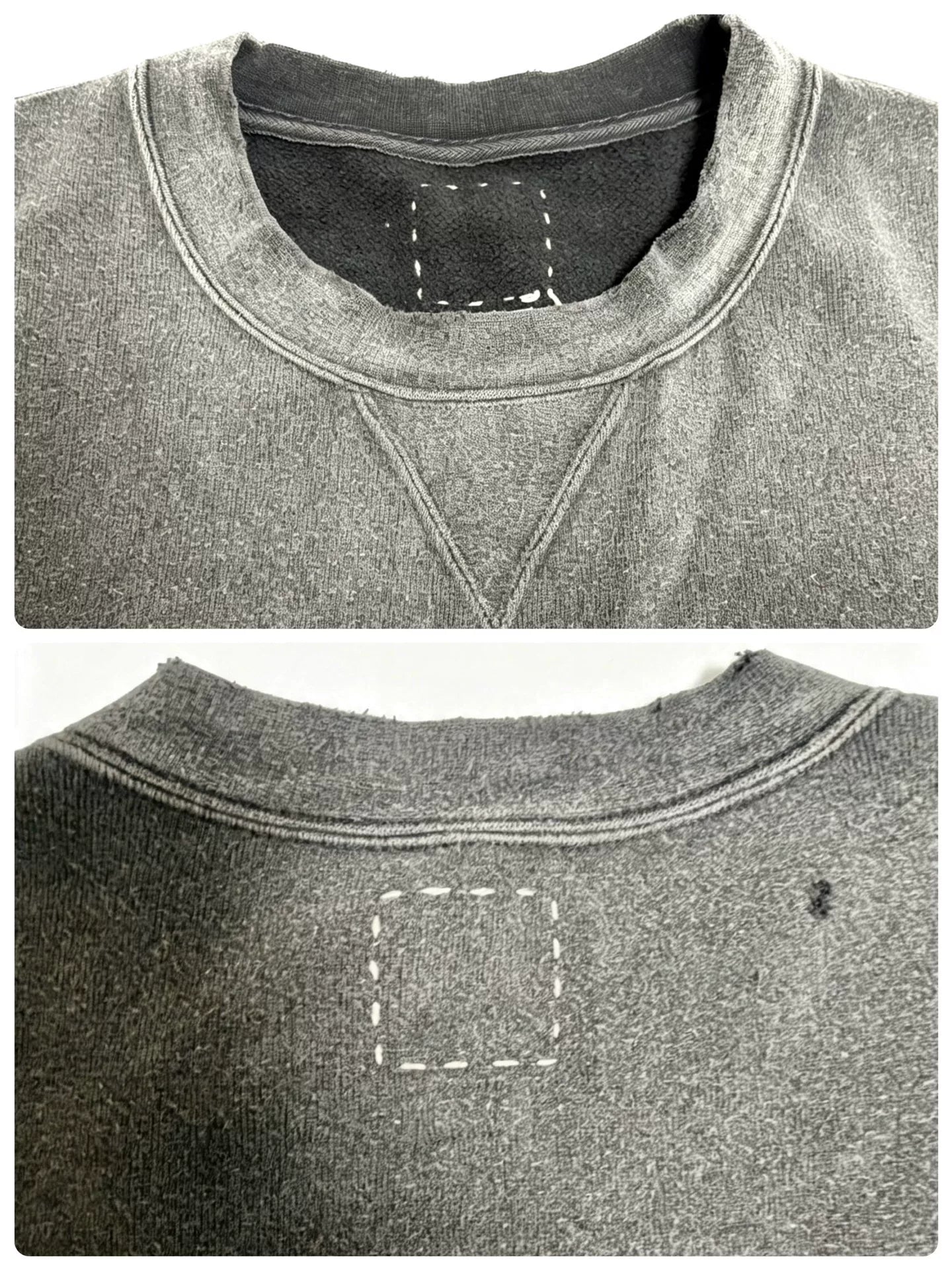 Visvim 23SS Court Sweat S/S Crash Short Sleeve Distressed Tee