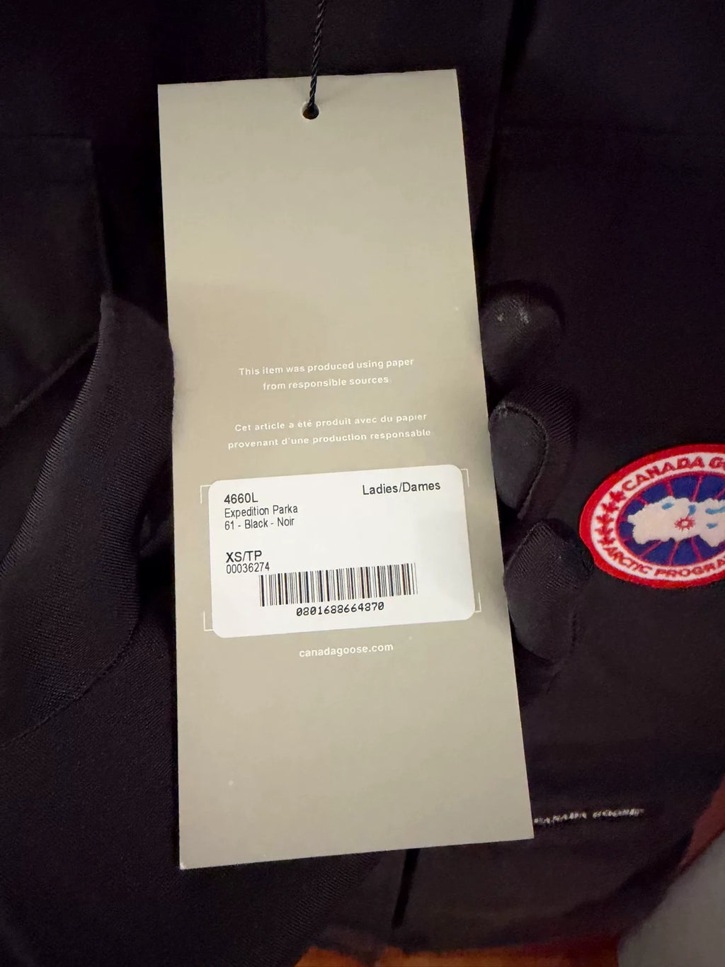 Canada Goose Black Expedition Down Jacket