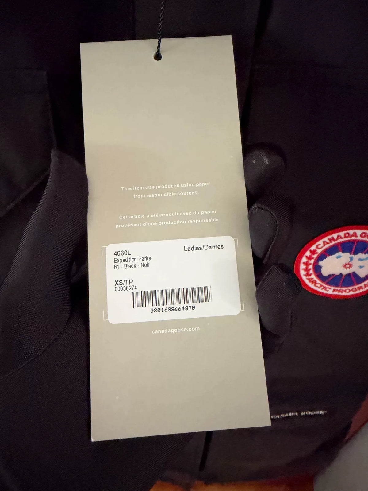 Canada Goose Black Expedition Down Jacket