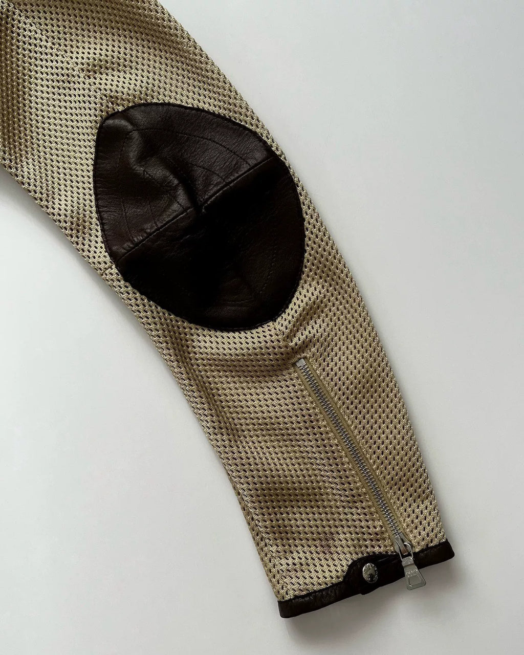 Prada 2000s Leather Panel Nylon Zip-Up Jacket