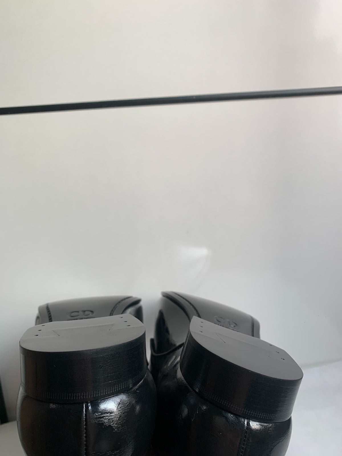 Dior Black Spotted Leather Derby Shoes