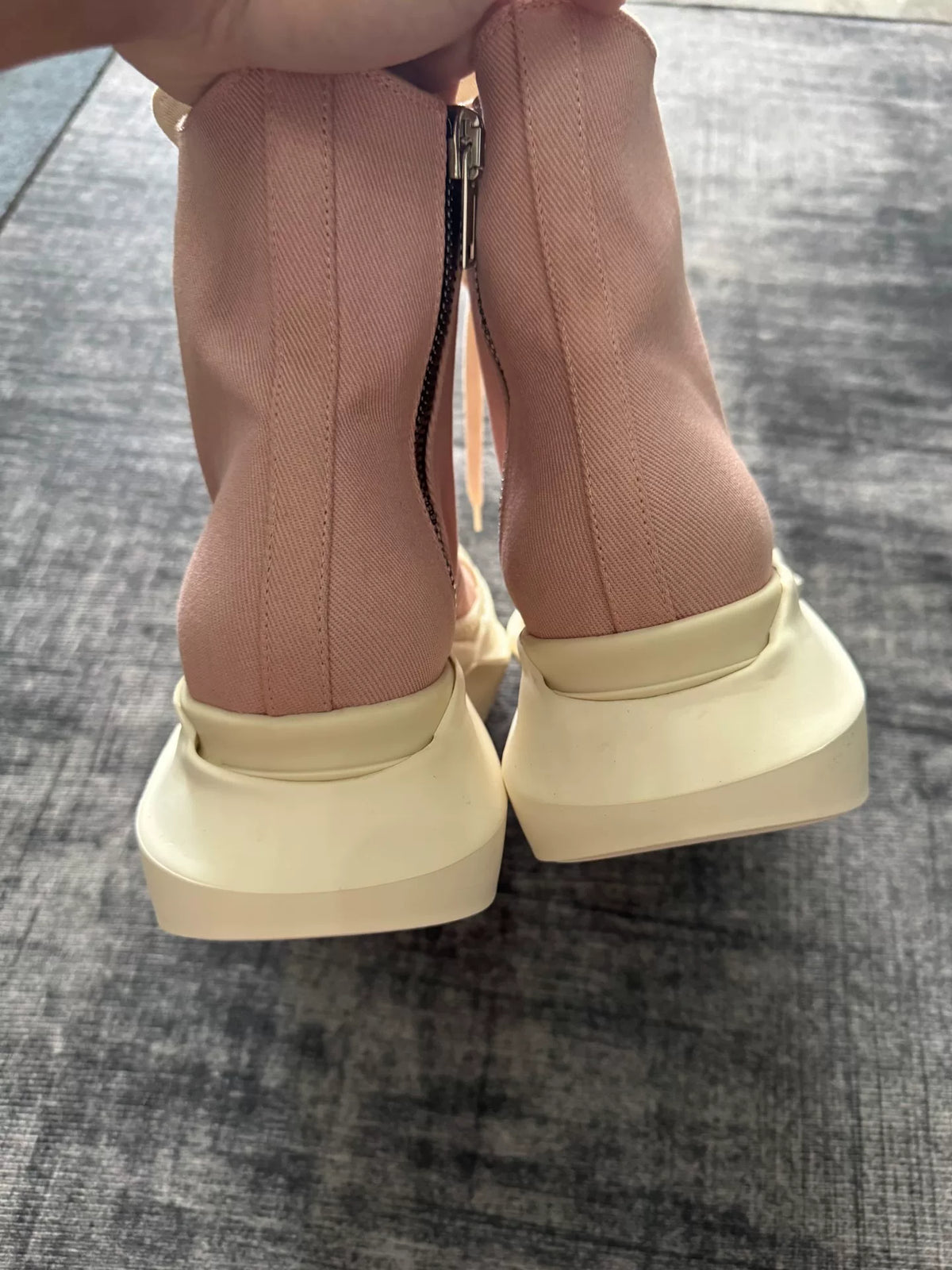 Rick Owens cherry blossom pink tank‑sole large Converse shoes