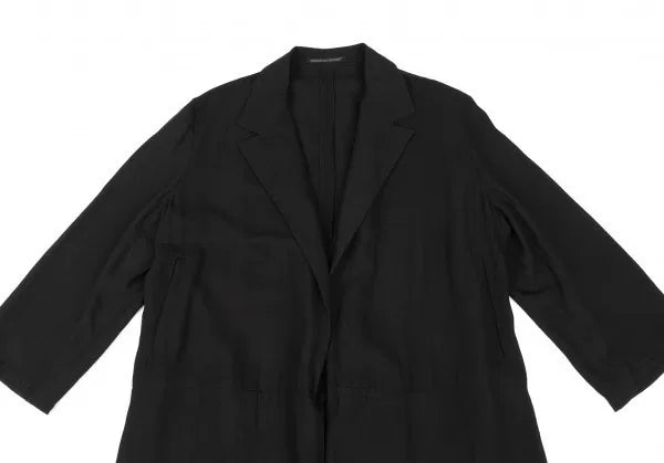 Yohji Yamamoto Black Peak-Lapel Jacket