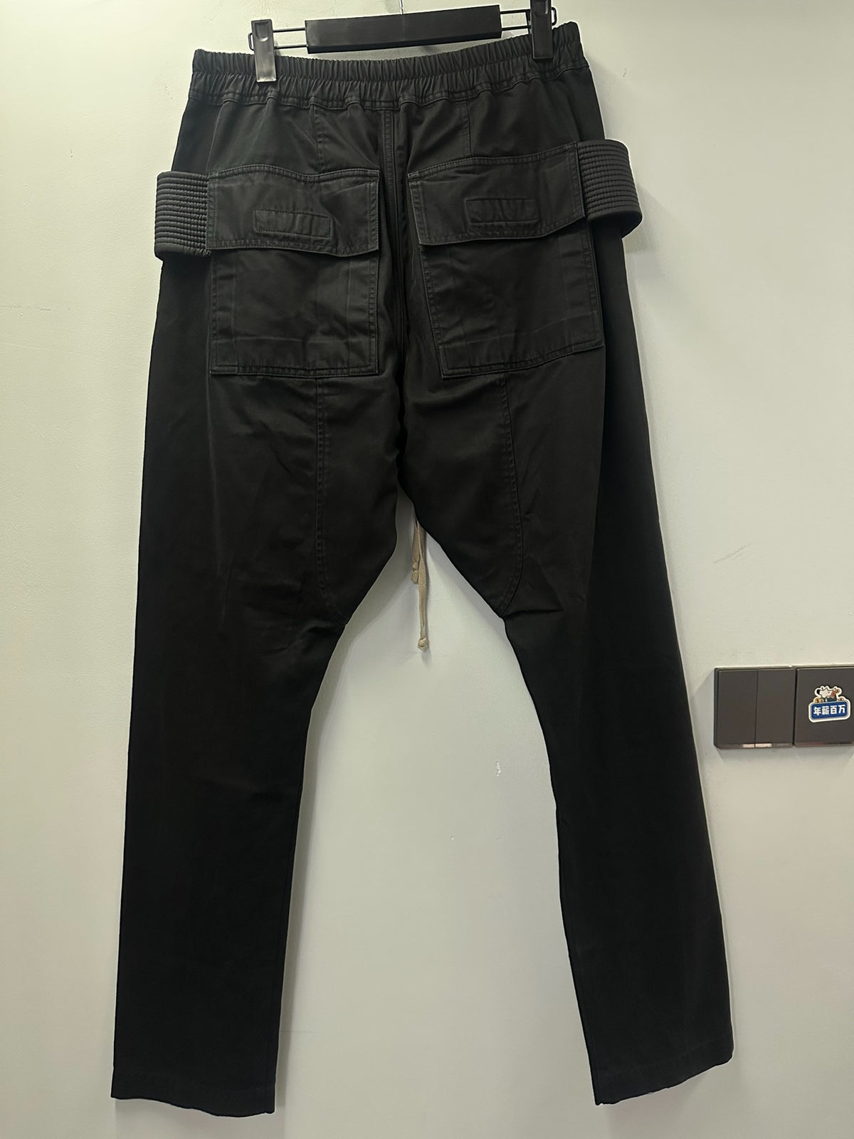 Rick Owens mainline patchwork nylon pocket double-ring cargo pants