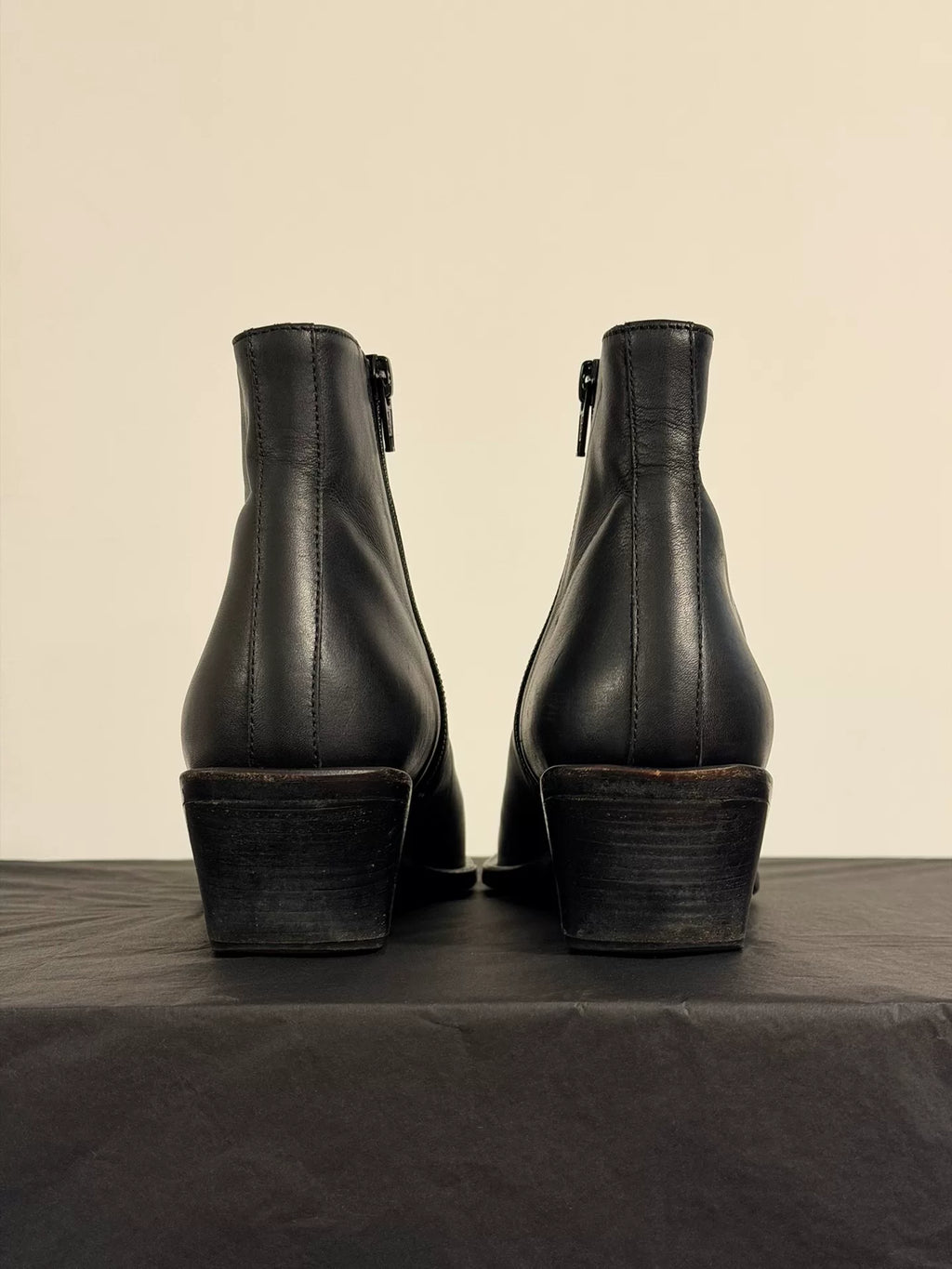 Ann Demeulemeester Western Wedge Boots Combat Ankle Boots