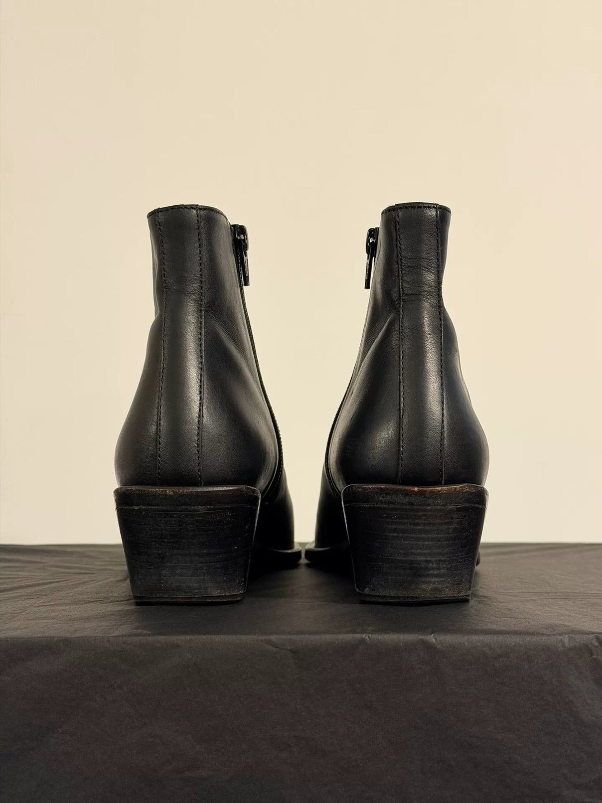 Ann Demeulemeester Western Wedge Boots Combat Ankle Boots