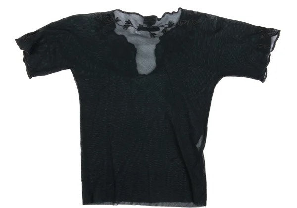 Jean Paul Gaultier Botanical Embroidered Mesh Top