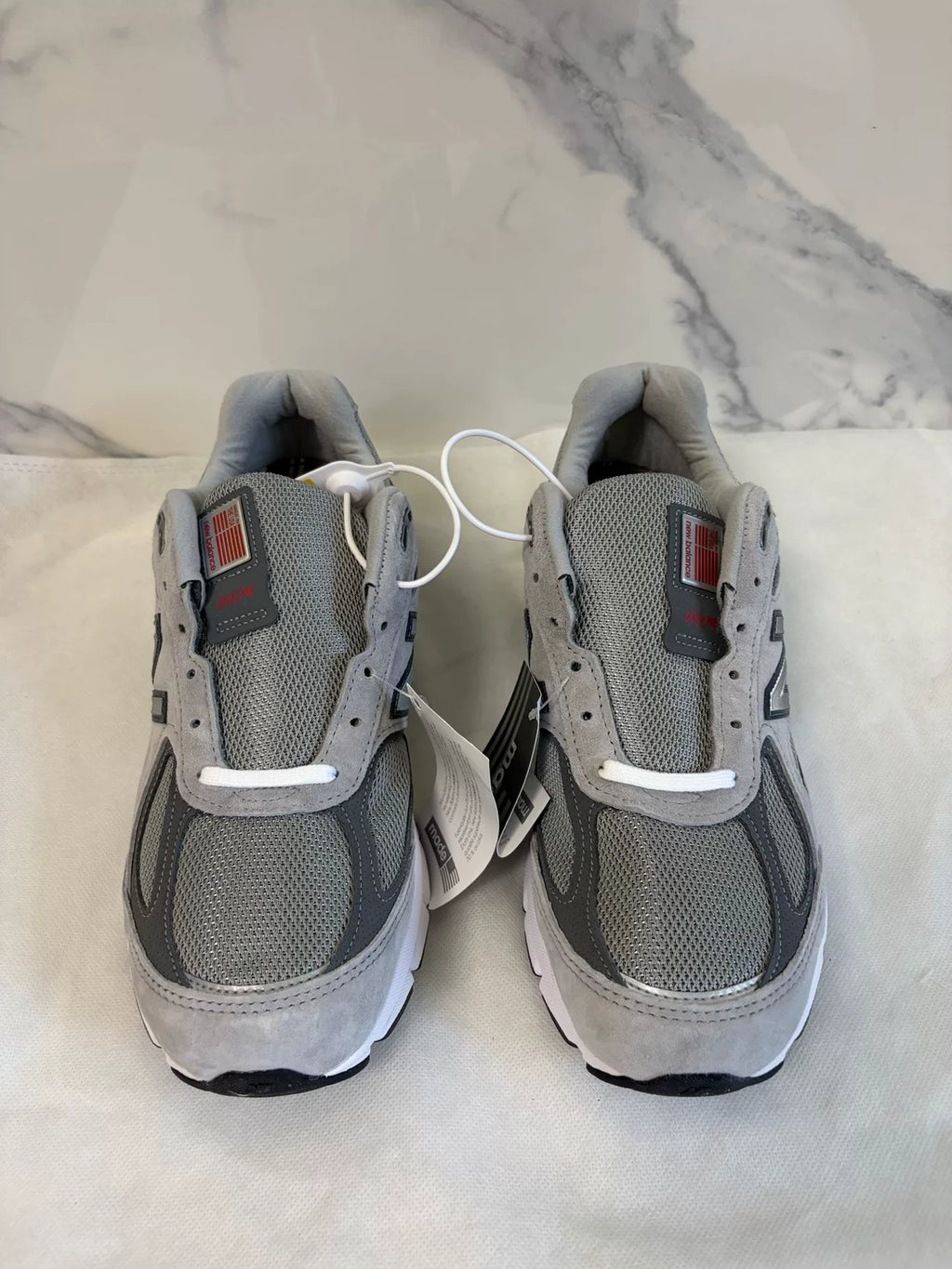 New Balance NB 990 V4 Grey Suede Sneakers