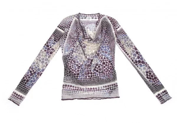 Jean Paul Gaultier Vintage Purple Polka Dot Mesh Top
