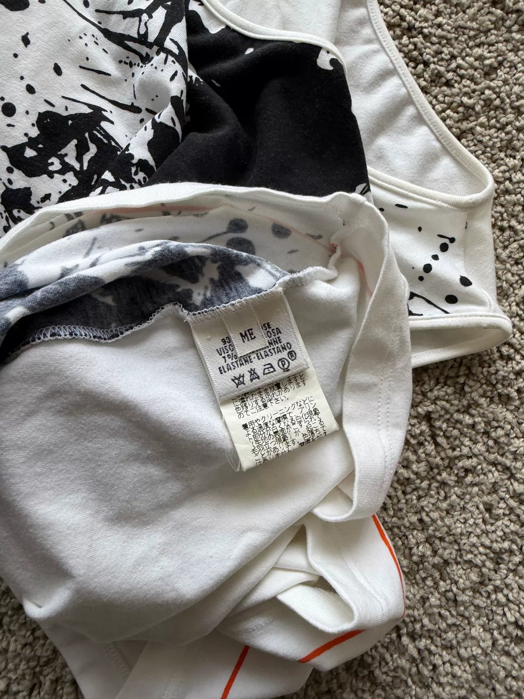 Maison Margiela S/S2004 Ink Splash Stretch Vest