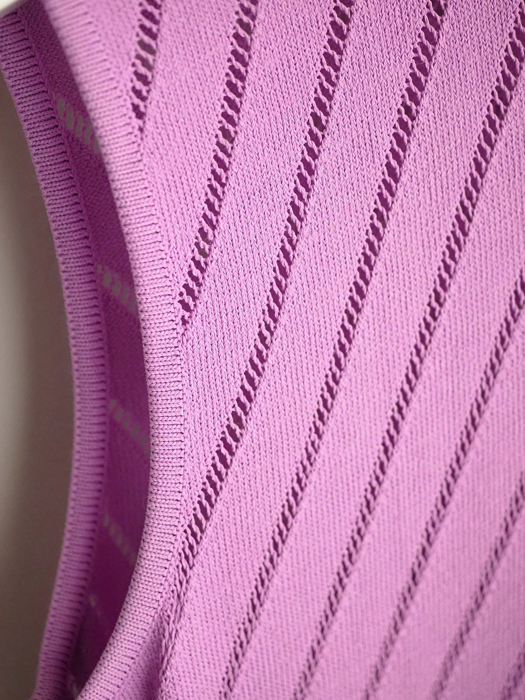 Celine 1980s Ribbed Mesh Sleeveless Top