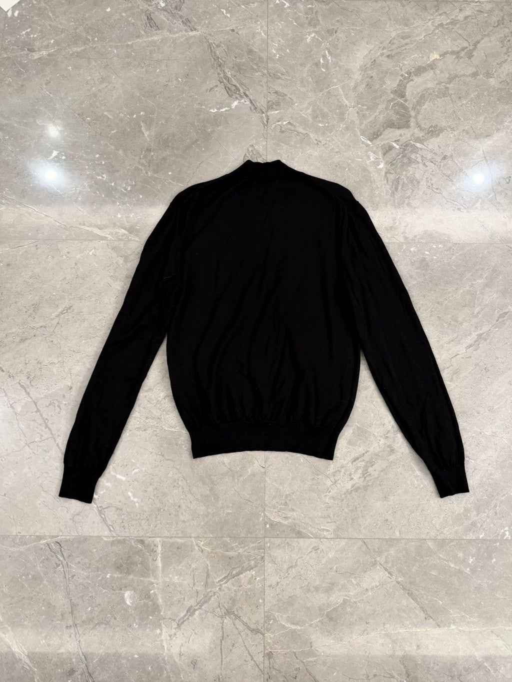 Celine Black Wool Crew Neck Sweater by Hedi Slimane