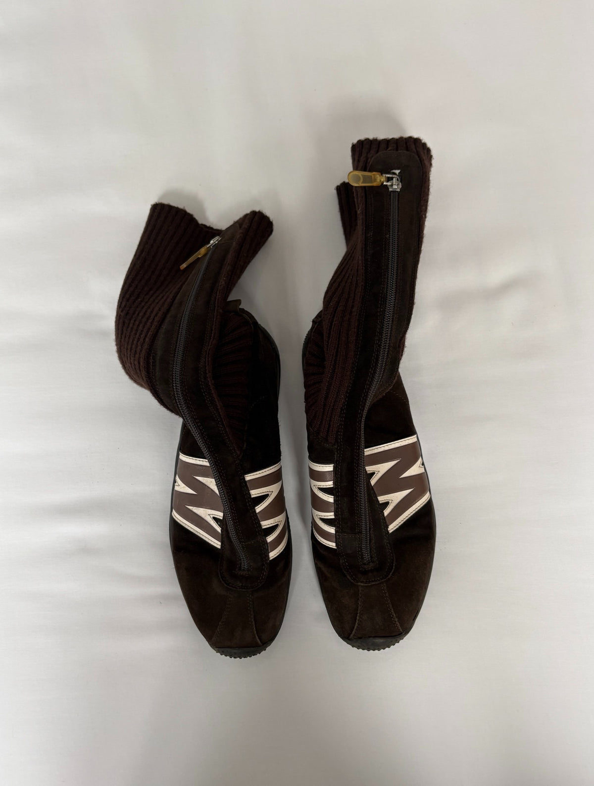 Walter van Beirendonck Knit Patchwork Boxing Boots