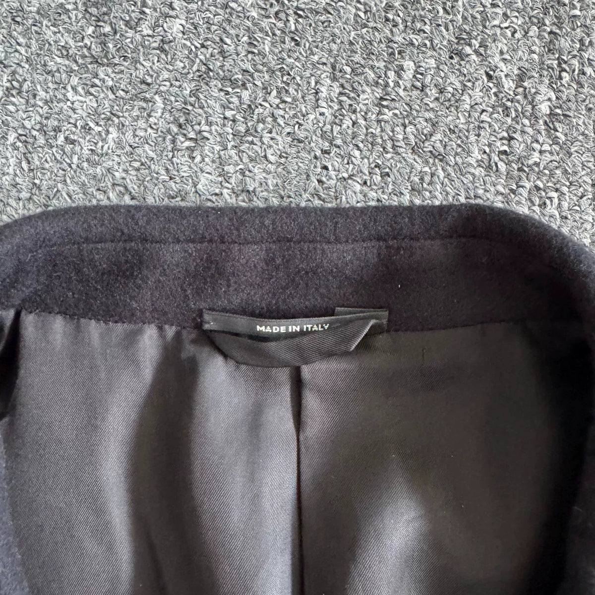 Hermes Pieced Leather Cashmere Coat