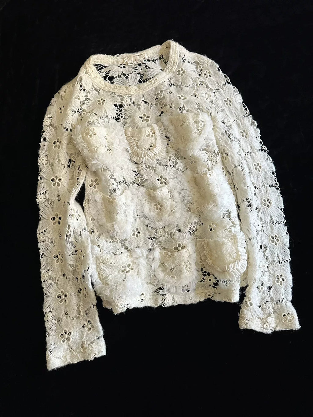 Comme Des Garcons 2015 Cream Wool Top