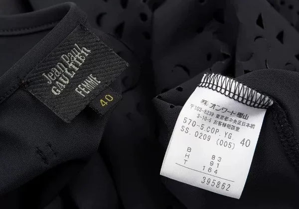 Jean Paul Gaultier Vintage Black Cut-Out Pattern Dress