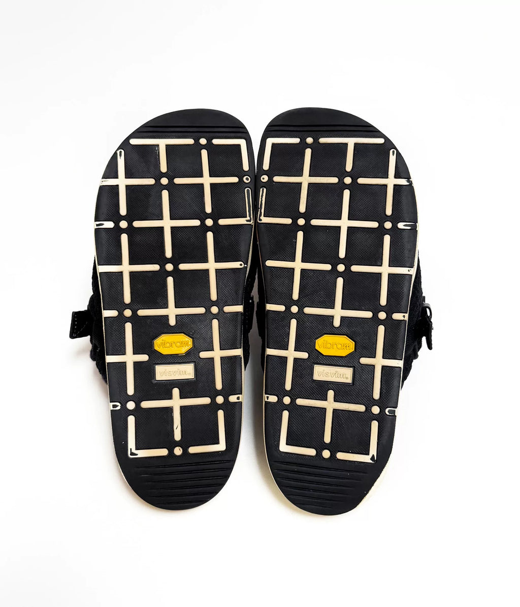 Visvim 19SS Spot Christo Knit Black Nylon Slides