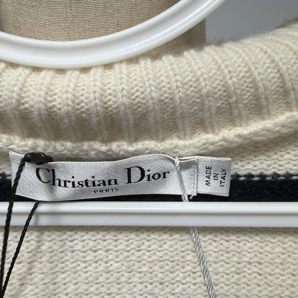 Dior Striped Logo Cardigan