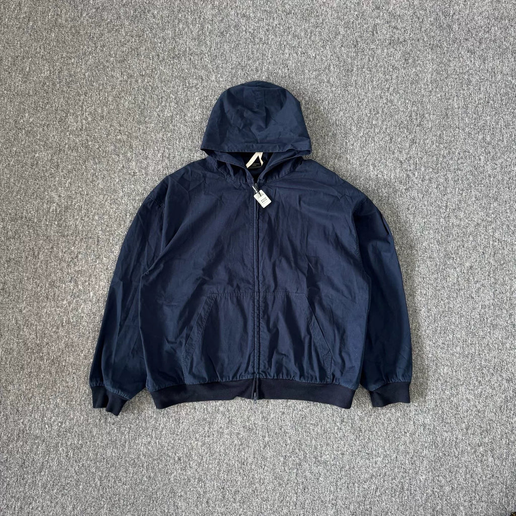 Balenciaga  Navy Washed Hooded Jacket