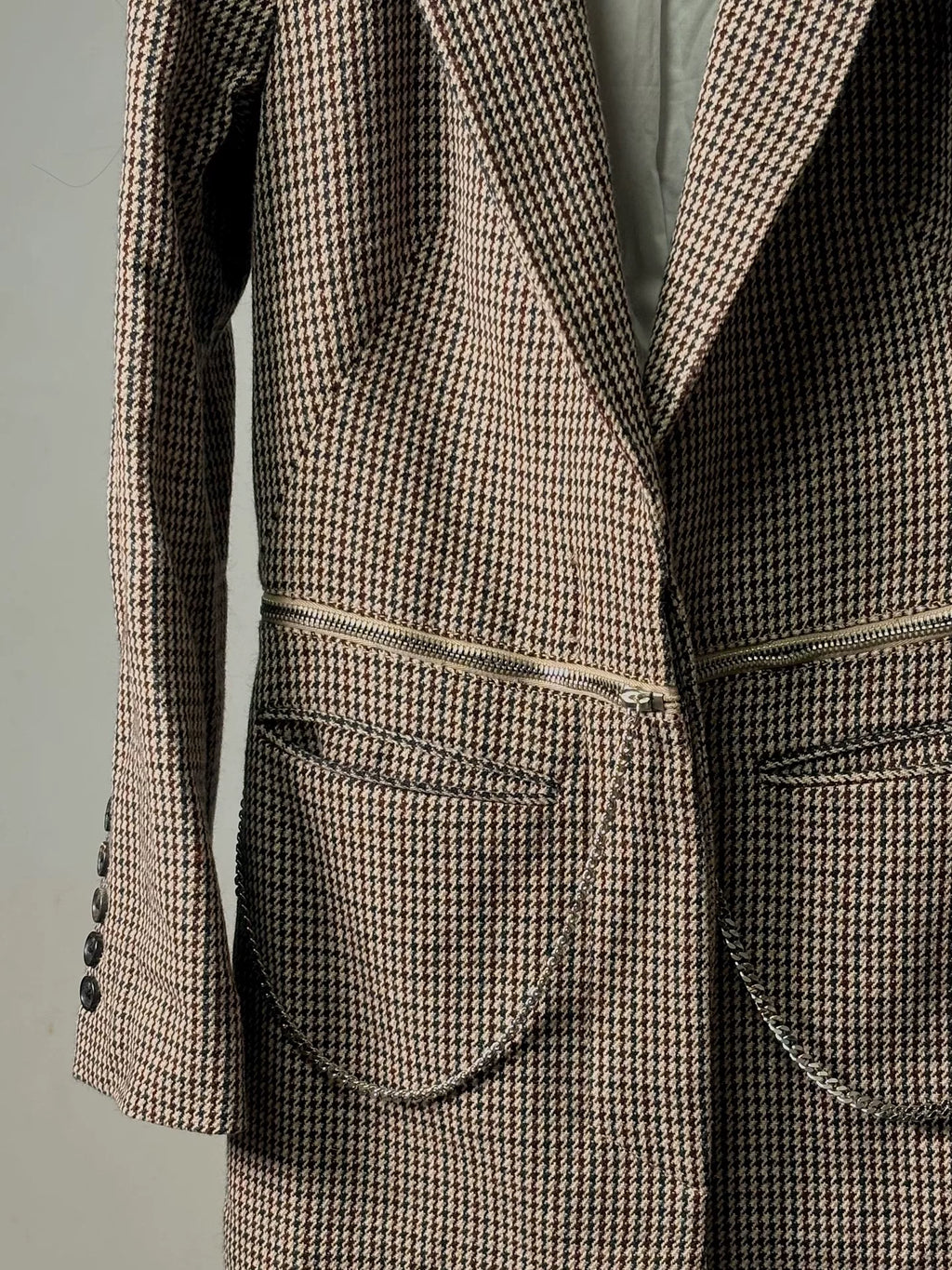 Alexander McQueen | F/W12 Houndstooth Wool Zip Coat
