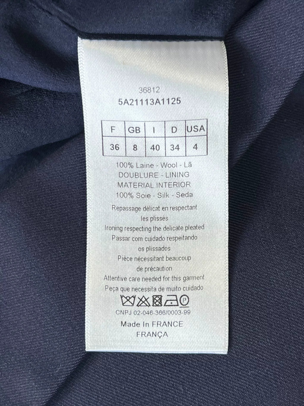 Dior Lapel Vest Silk Dress