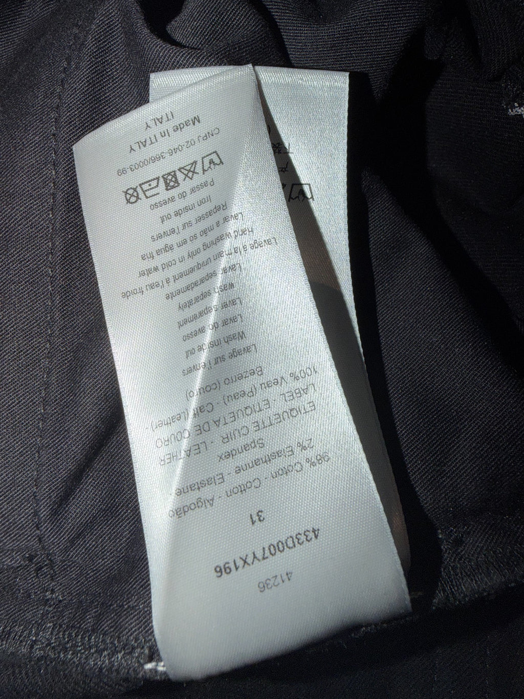 Dior Homme Black Castle Denim Jeans