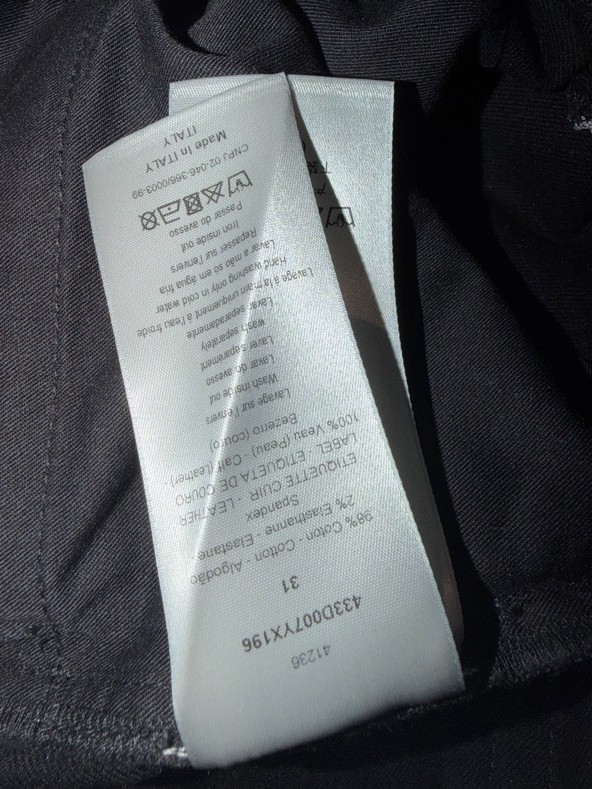 Dior Homme Black Castle Denim Jeans