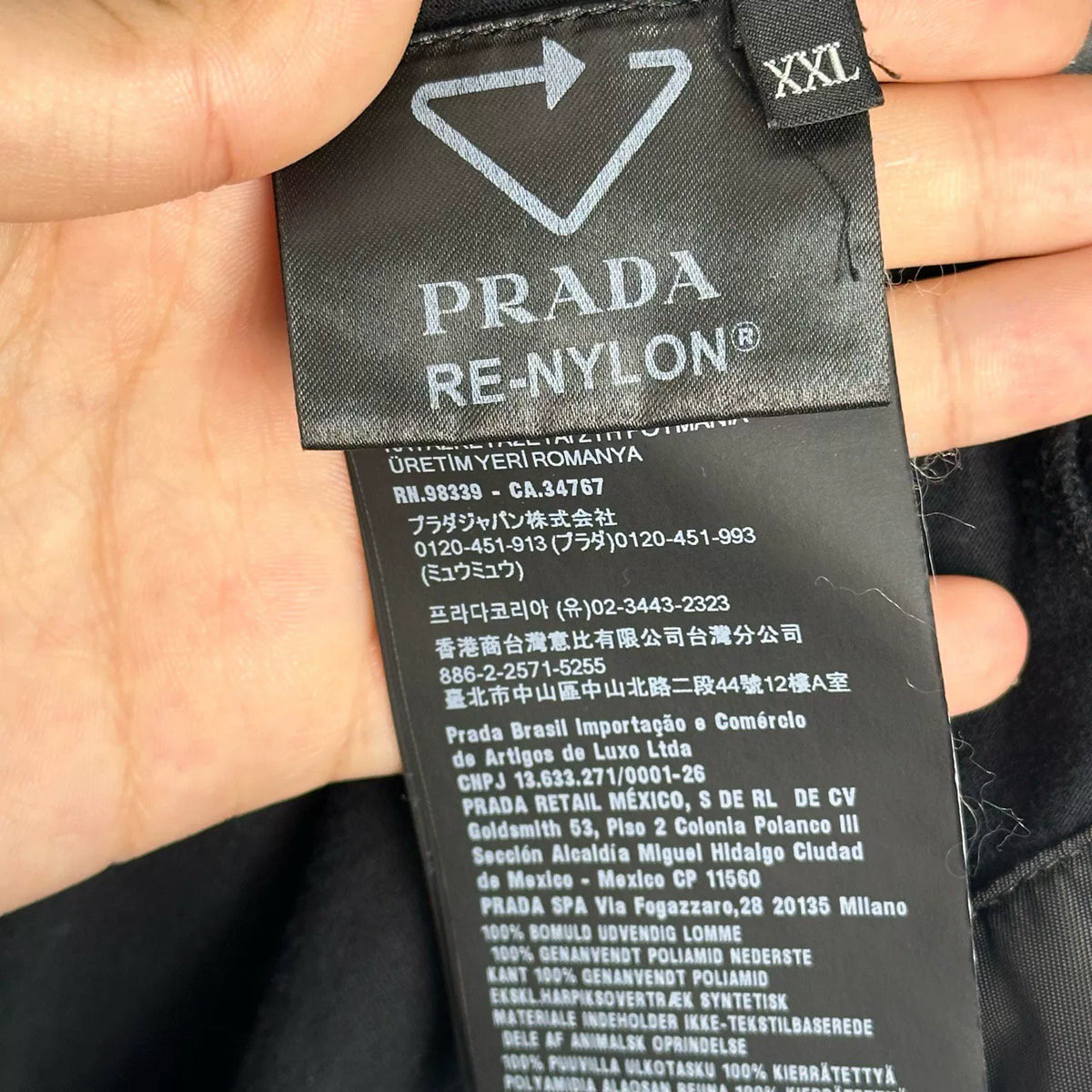 Prada Crew Neck Chest Pocket Pullover Short-Sleeve Top