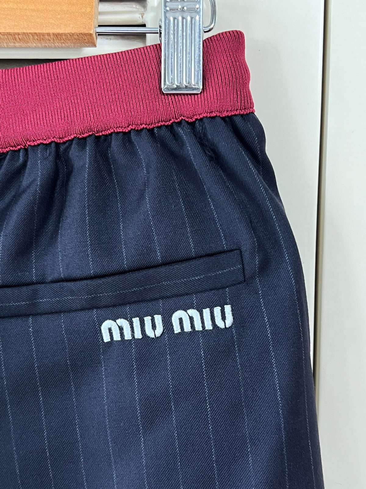 Miu Miu Pinstripe Shorts
