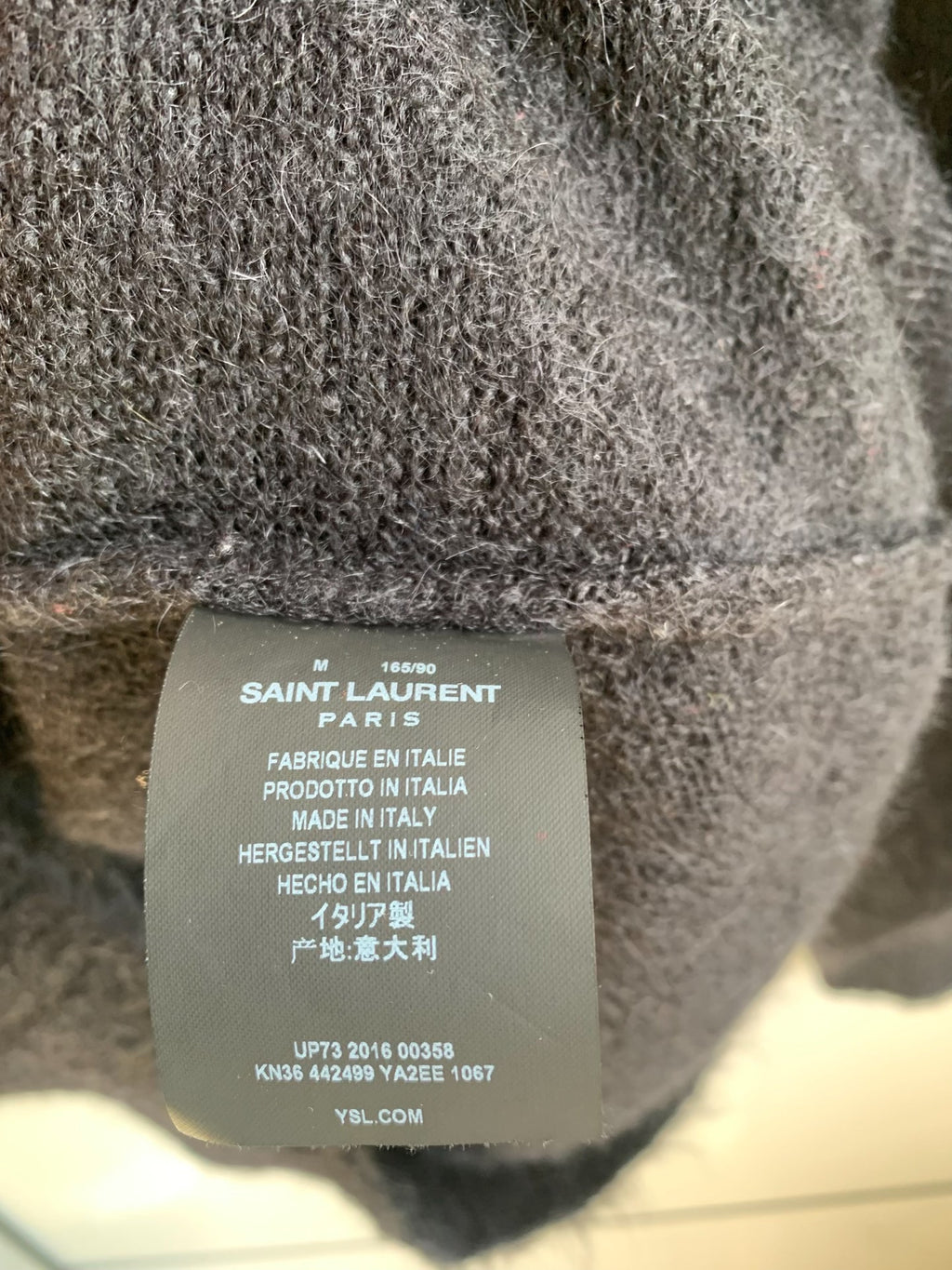 Saint Laurent Batwing Sleeve Mohair Sweater