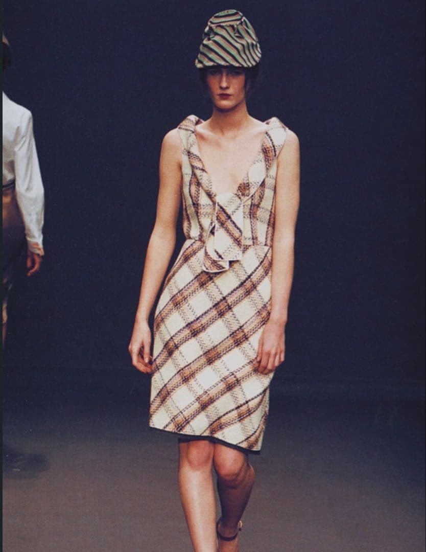 Miu Miu AW00 Runway Wool Plaid Dress