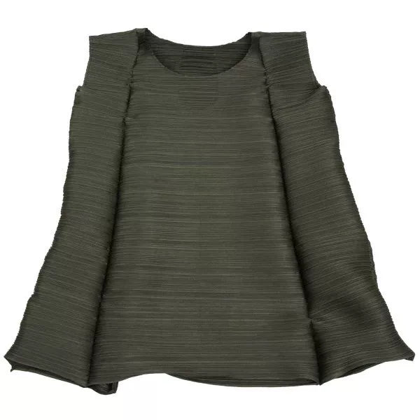 Issey Miyake Vintage Green Pleated Dress