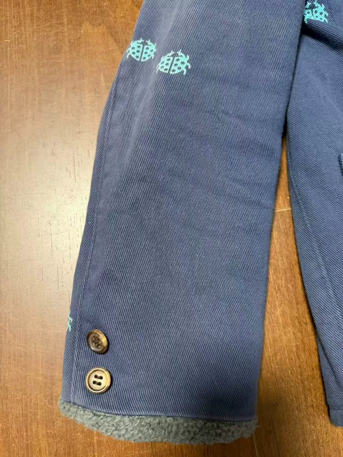 undercover fleece embroidered ladybug suit jacket
