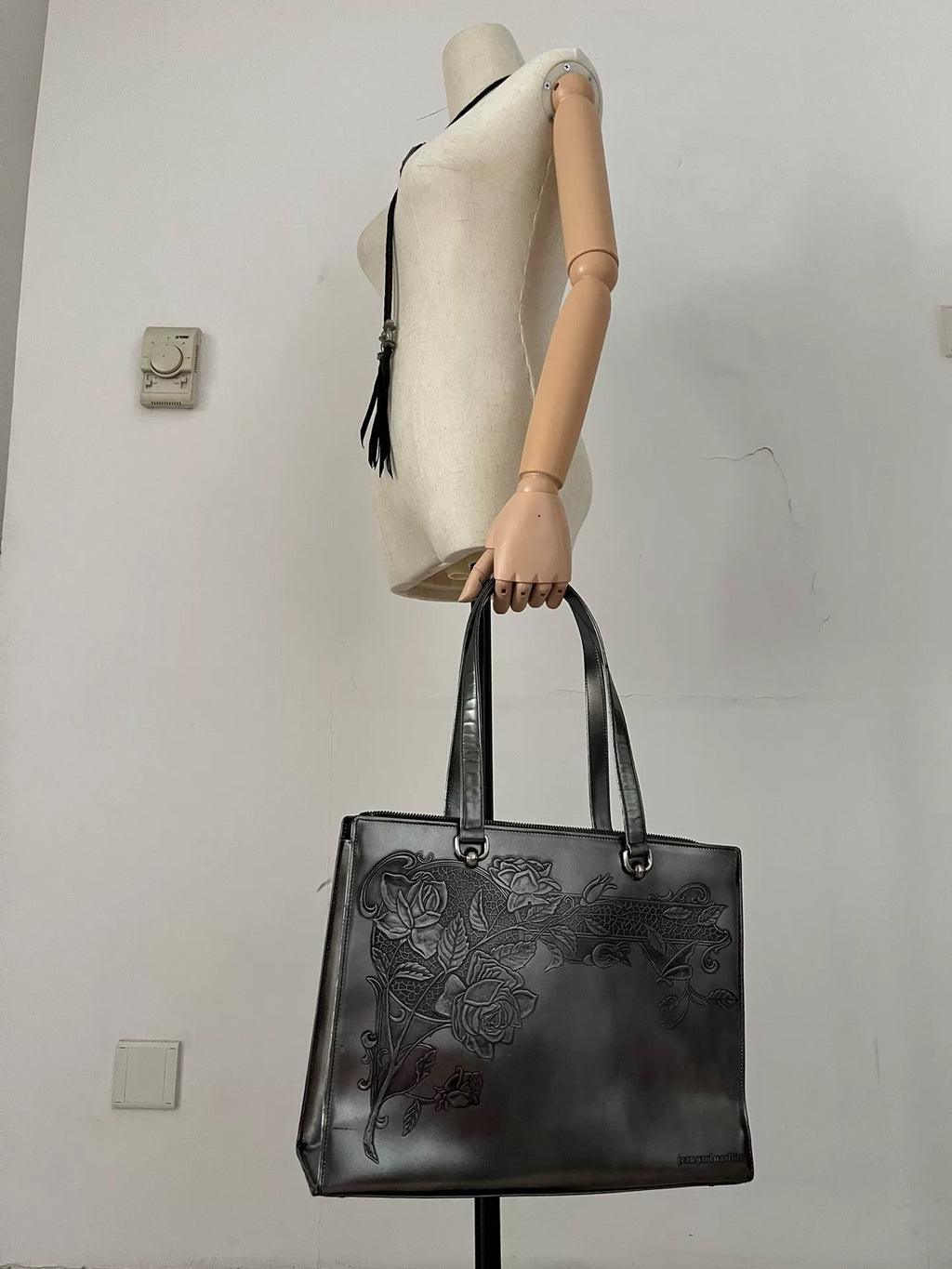 Jean Paul Gaultier Gun Flower Rose Silver Handbag