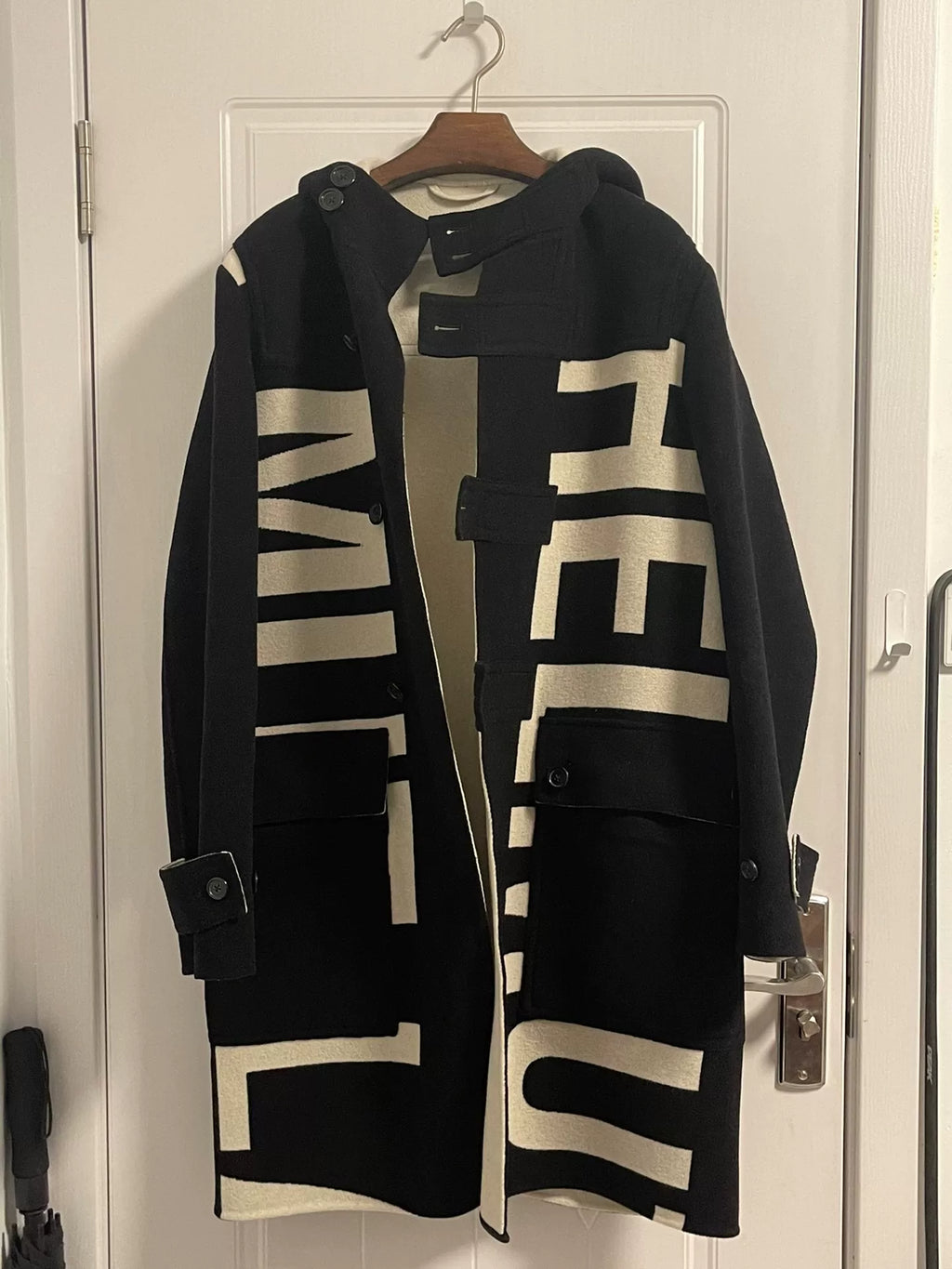 Helmut Lang Wool Academic Wool Coat
