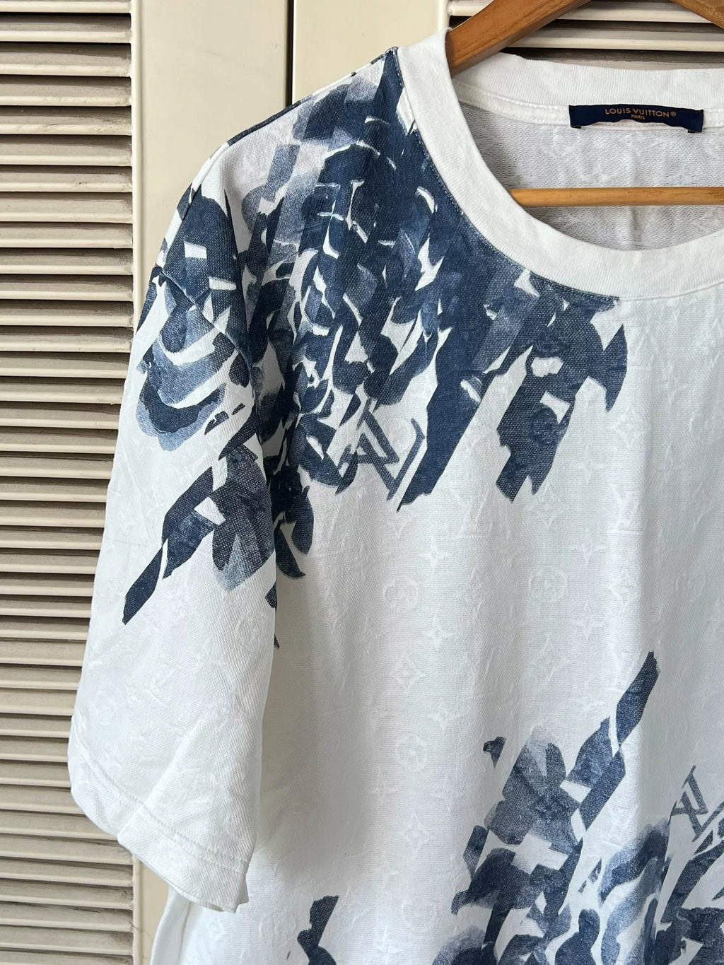 Louis Vuitton Ink-Wash Floral Short-Sleeve T-Shirt