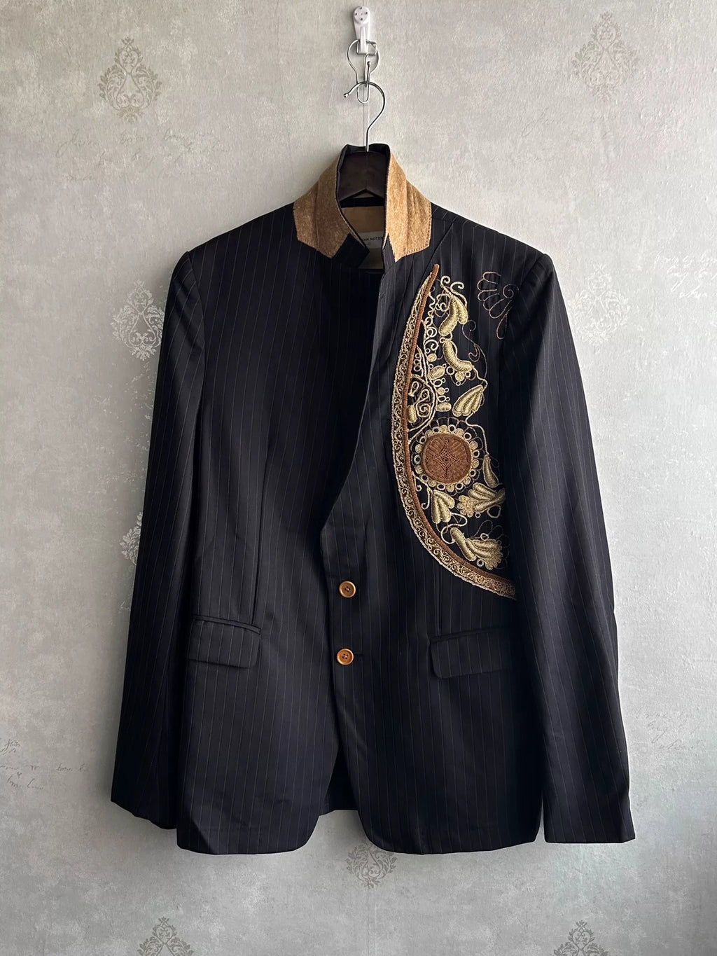 Dries van Noten 15SS Embroidered Wool Blazer
