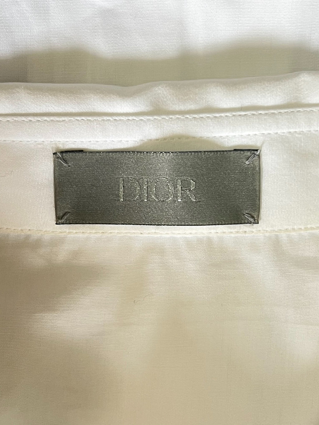 Dior Long Sleeve Top Embroidered White Shirt