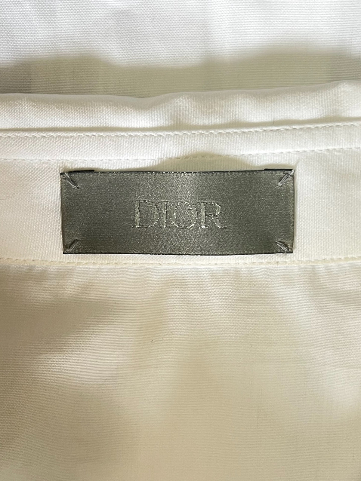 Dior Long Sleeve Top Embroidered White Shirt