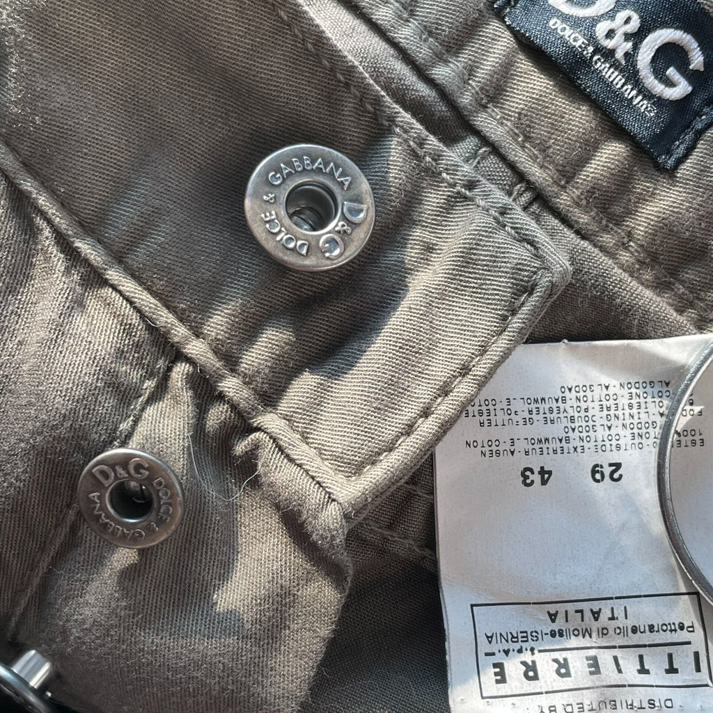 Dolce&Gabbana DG Asymmetric Ombré Straight-Leg Military Pants