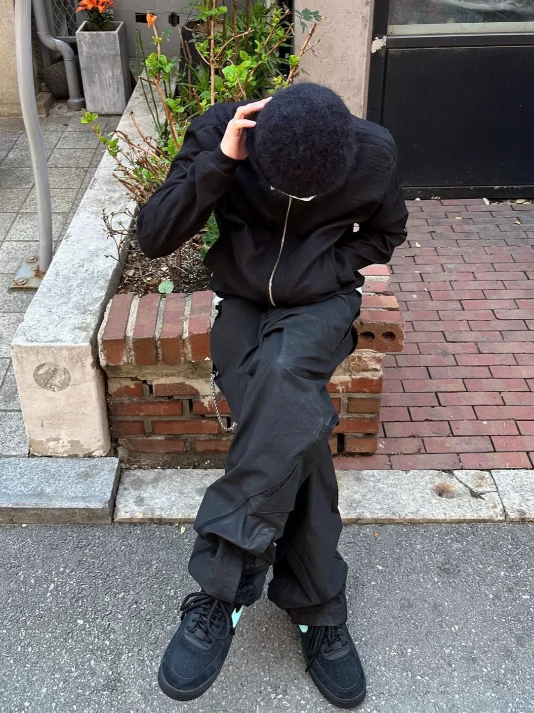 Prada Harlington Rivet Zip-Up Nylon Jacket