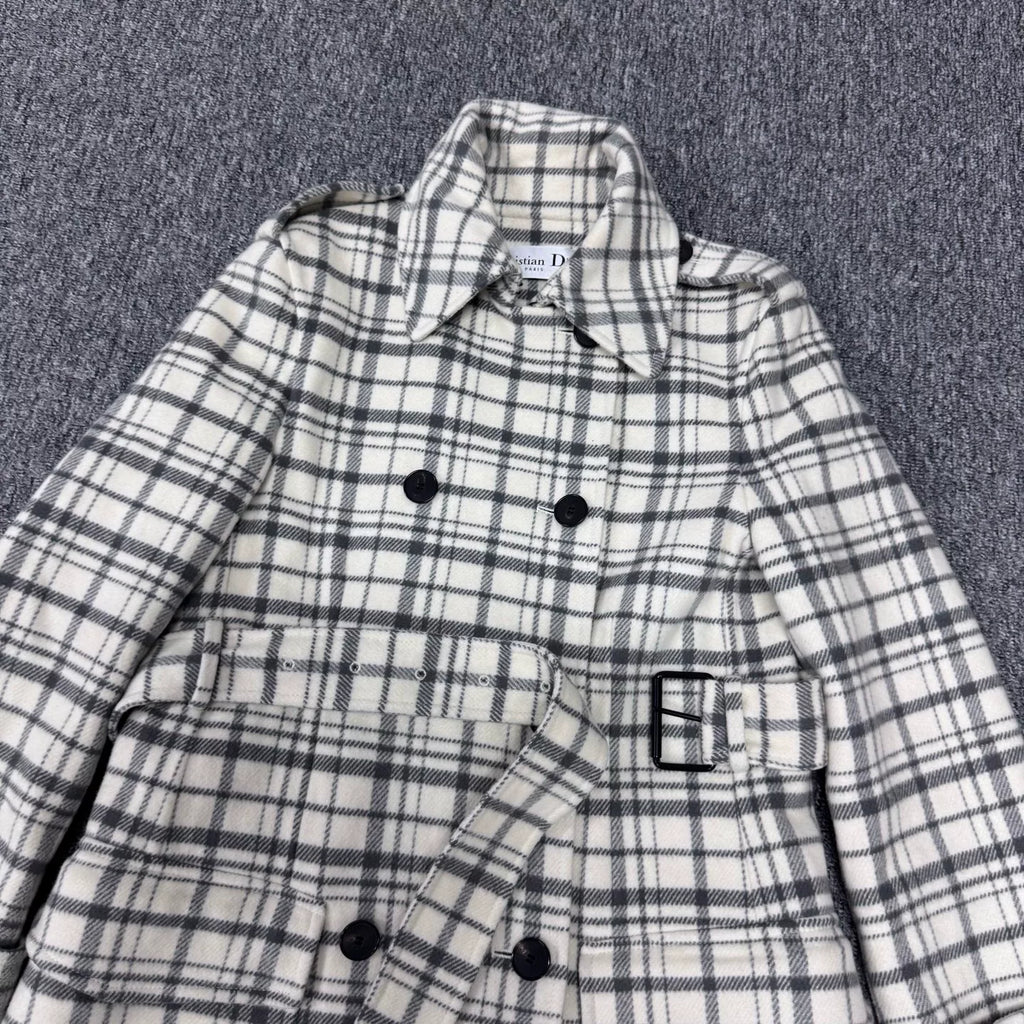 Dior Wool Plaid Coat